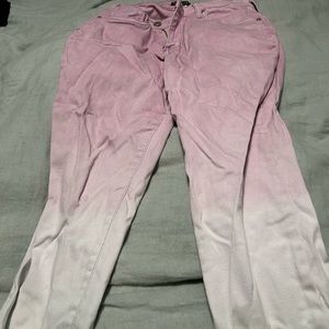 Venus purple white ombre denim pants